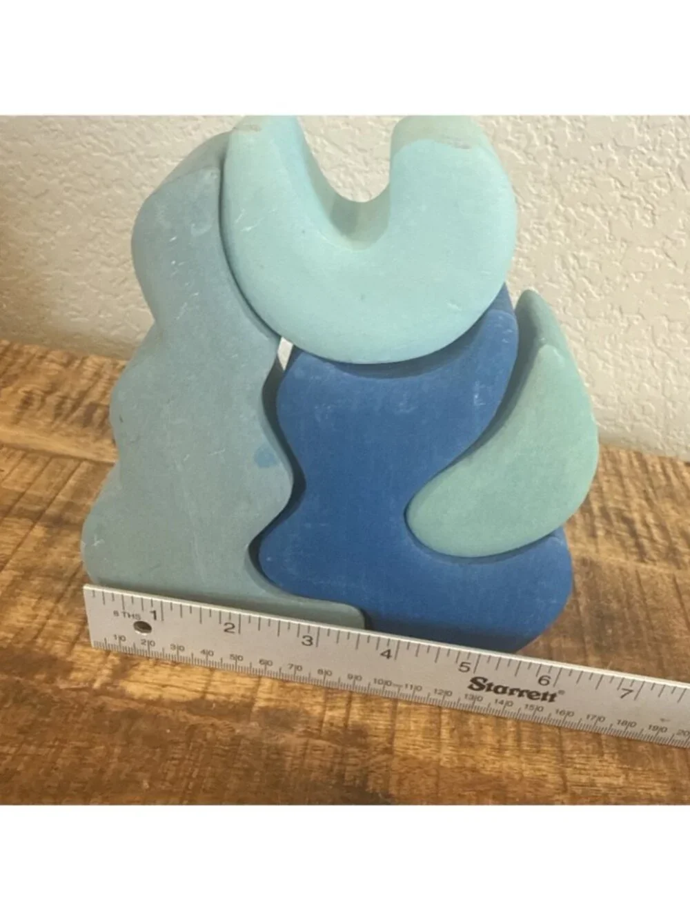 GRIMM'S Waldorf Water LARGE Wooden Blocks, Blue Used Casa Luna Set Of 4